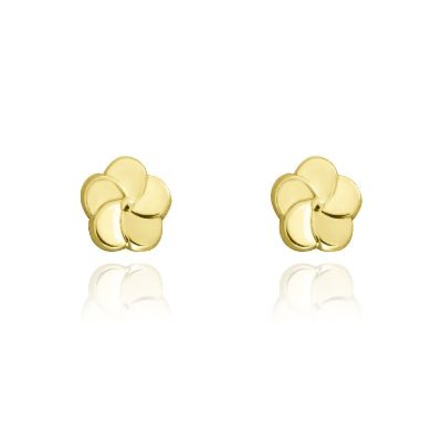 Joyeria Fina GVR | Broqueles Flor Oro 14K