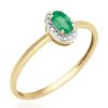 Joyeria Fina GVR | Anillo Oro 14K Con Dte Y Esm Ea142 Oro Amarillo