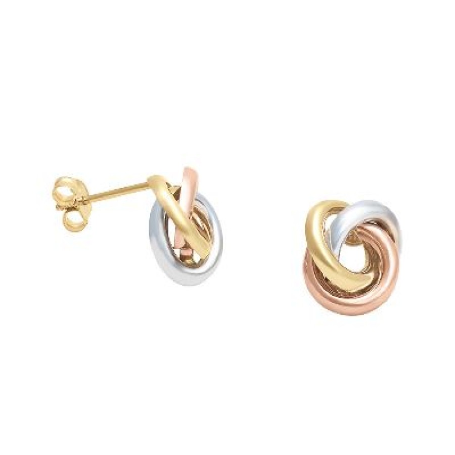 Joyeria Fina GVR | Aretes Nudo Oro Florentino 14K