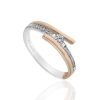 Joyeria Fina GVR | Anillo De Compromiso Oro Bicolor Con Oro Rosa Y Blanco