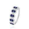 Joyeria Fina GVR | Anillo Oro Bco 18K Con Diamante Y Gema Oro Blanco