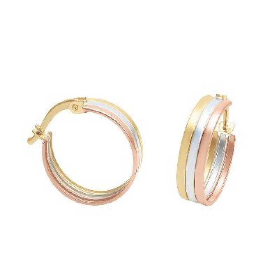 Joyeria Fina GVR | Arracadas Oro Florentino 14K