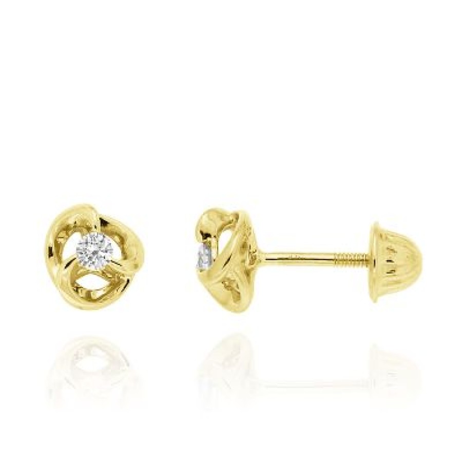 Joyeria Fina GVR | Broqueles Oro 14K Con Dte