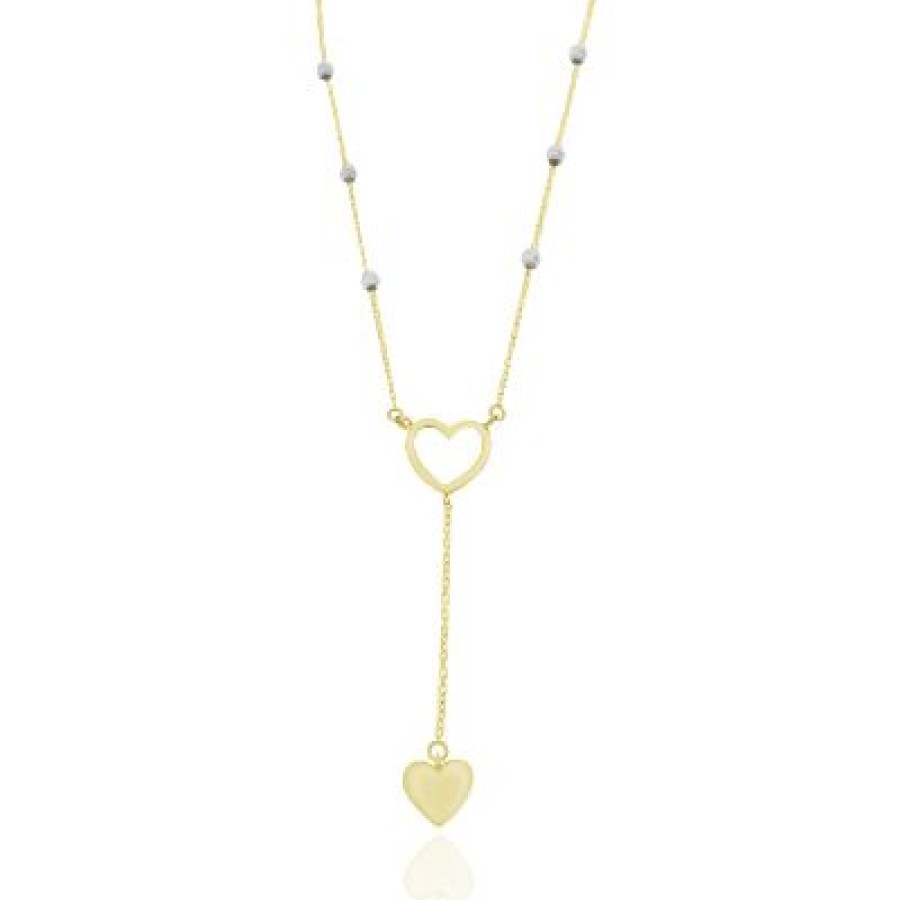 Joyeria Fina GVR | Gargantilla Corazon Oro Bicolor 14K