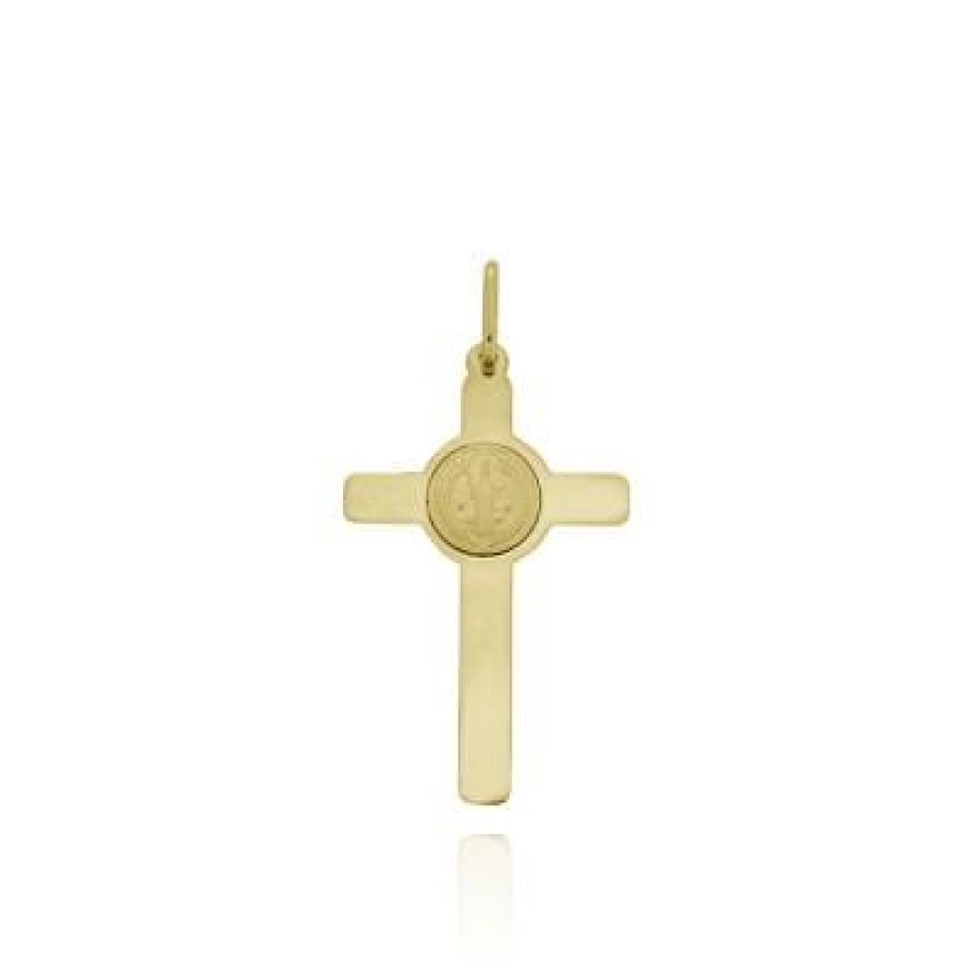 Joyeria Fina GVR | Cruz Con San Benito Oro 14K