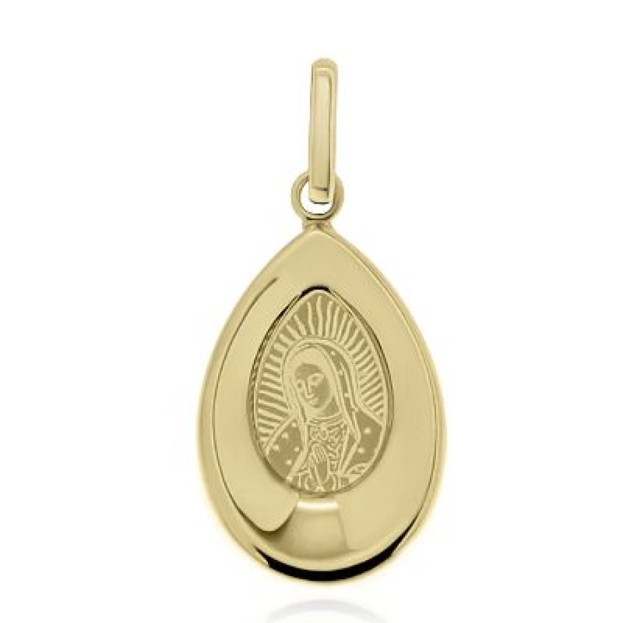 Joyeria Fina GVR | Medalla Virgen De Guadalupe Gota Oro 14K