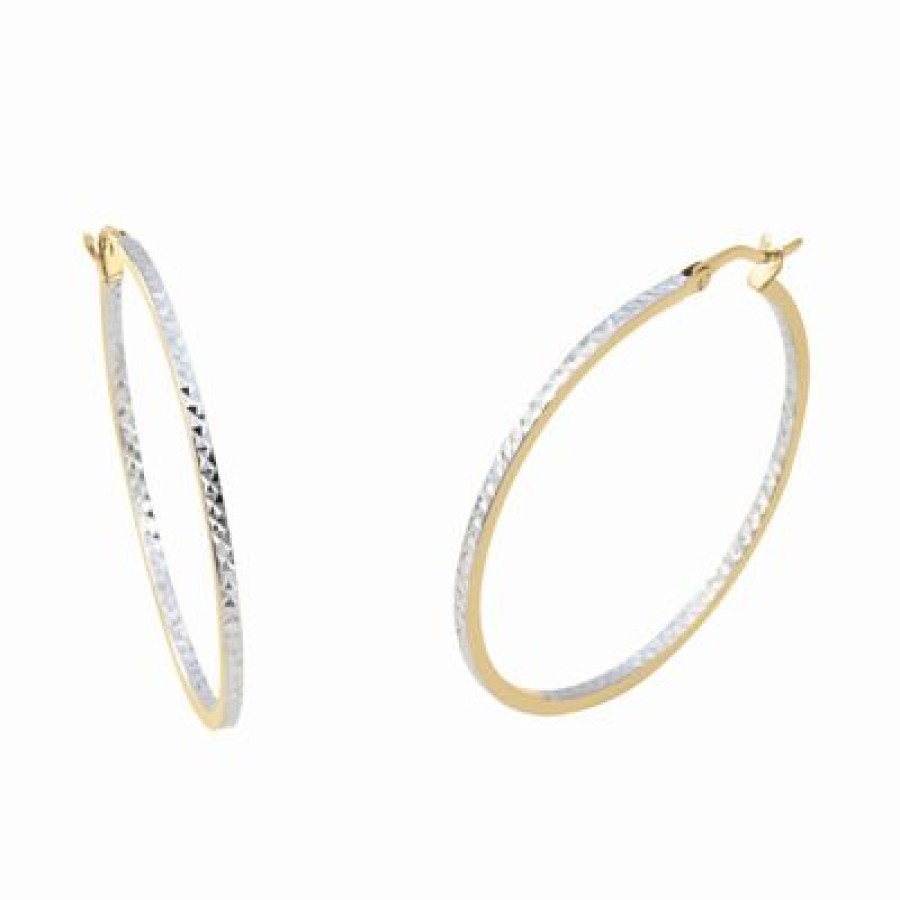 Joyeria Fina GVR | Arracadas Oro Amarillo Y Blanco 14K