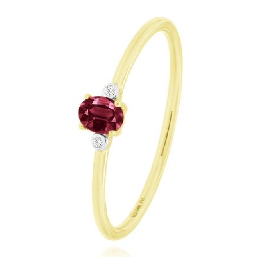 Joyeria Fina GVR | Anillo Oro Con Gema Oro Amarillo