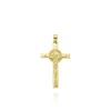 Joyeria Fina GVR | Cruz Con Cristo Y San Benito Oro 14K