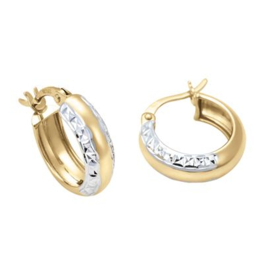 Joyeria Fina GVR | Arracadas Oro Bicolor 14K