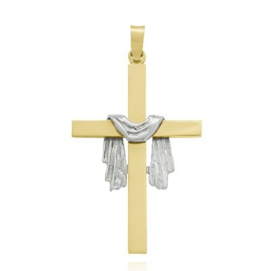 Joyeria Fina GVR | Cruz De Manto Grande Oro 14K