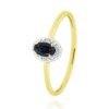 Joyeria Fina GVR | Anillo Oro 14K Con Dte Y Zafiro